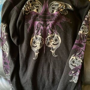 Harley-Davidson Black and Purple Sweater like brand new